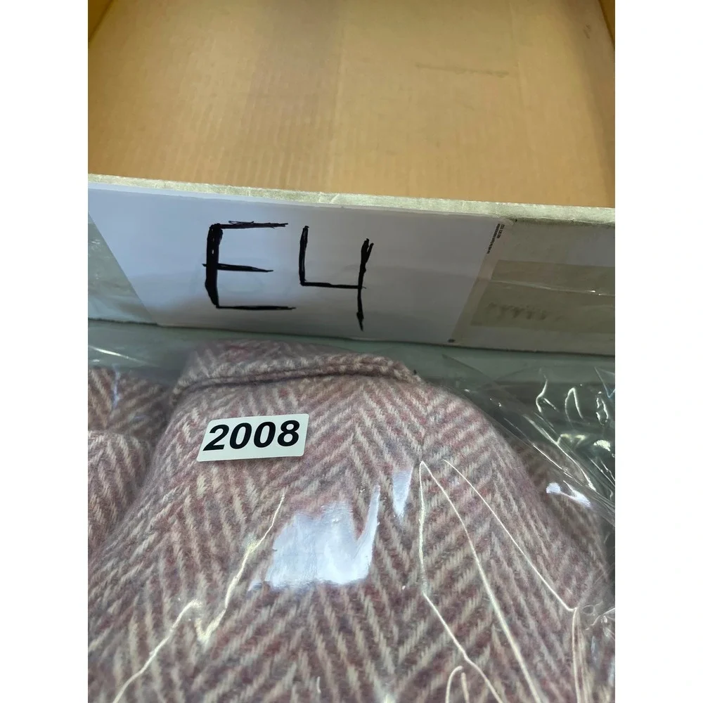 Cat & Jack Girls' Mauve Herringbone Long Coat Size M New with Tags